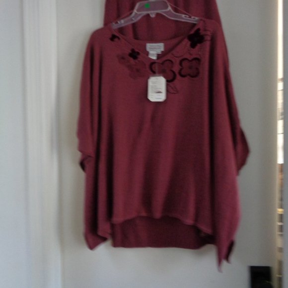 Mauve Maxi SKIRT SET with Beaded Cape Look Shark Bite Top S - Picture 4 of 8